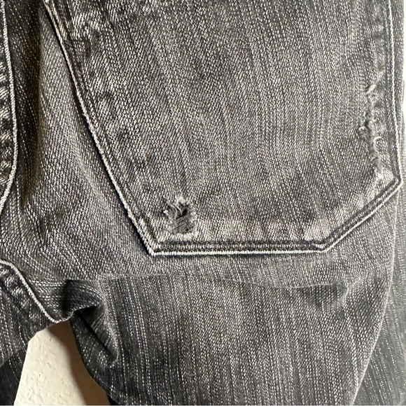 Agolde Jeans Chloe Low Rise Slim Liverpool Black Denim Distressed Size 29 - Picture 6 of 10